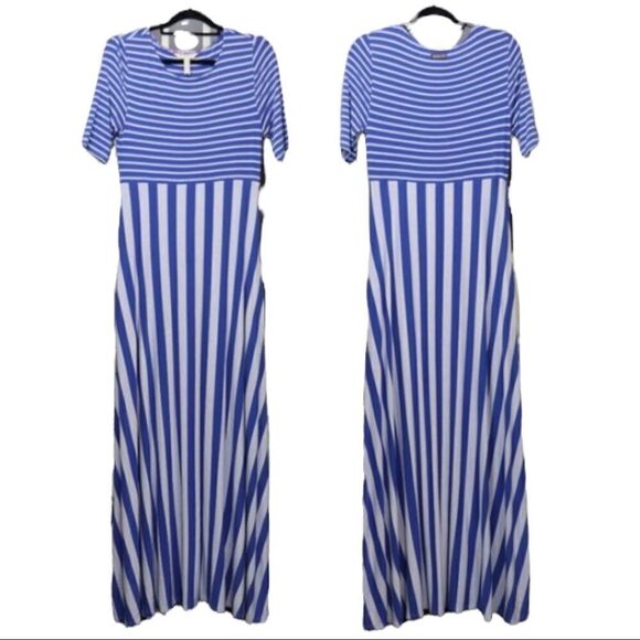 Matilda Jane Blue Striped ‘The Road Ahead’ Maxi Dress Size M - Picture 2 of 10